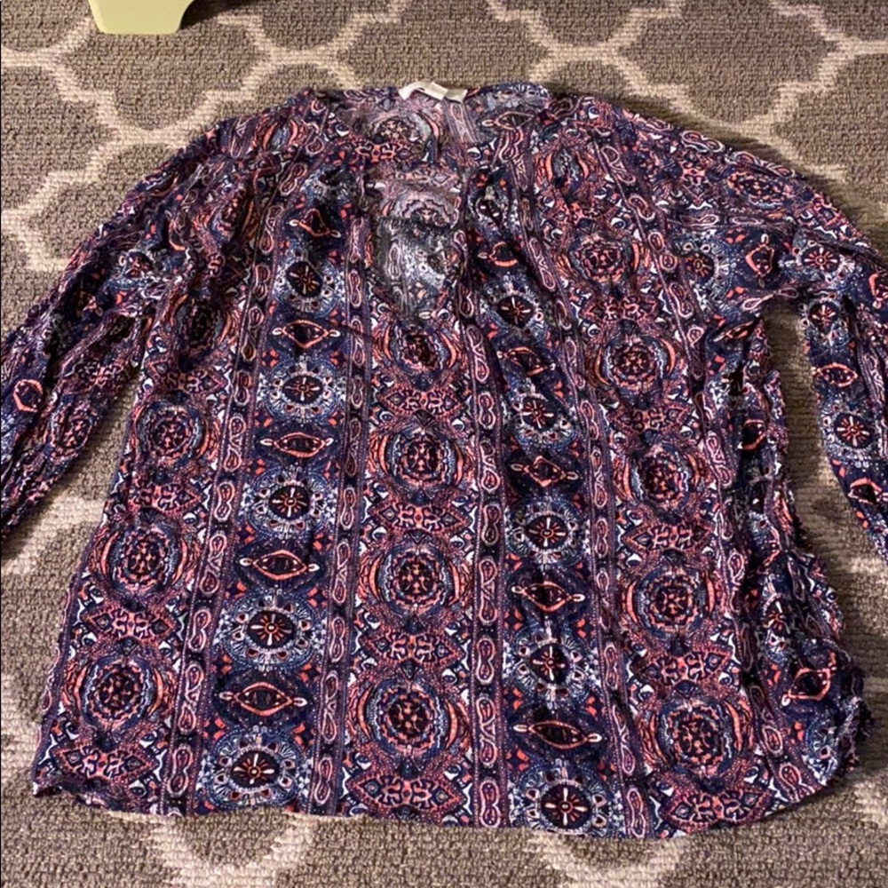 Lace and whiskey blouse top